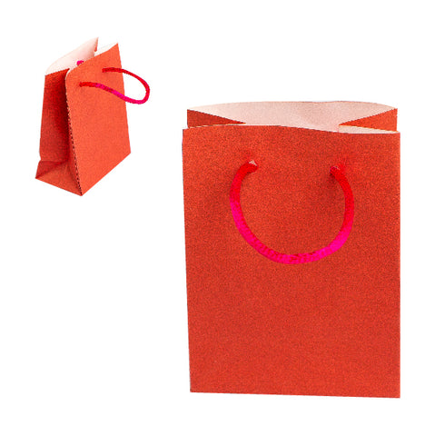 010908 (BP0RJ) Bolsa mini de papel rojo con asa  (3.5 x 8 x 5.9 cm)