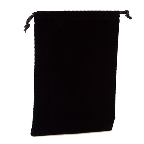 011304 (B3) Bolsa grande de terciopelo negro rectangular (14 x 20 cm)
