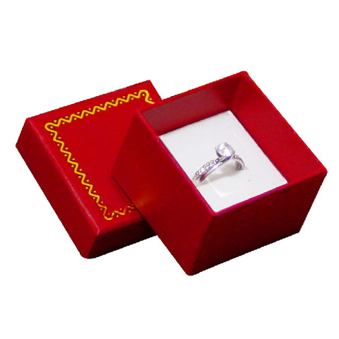 020202 (CCR1) Caja tipo carter rojo, para anillo (5 x 5 x 3.6 cm)