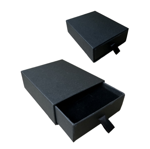(022006) Caja tipo cajon negra para juego grande (9x9x3cm)