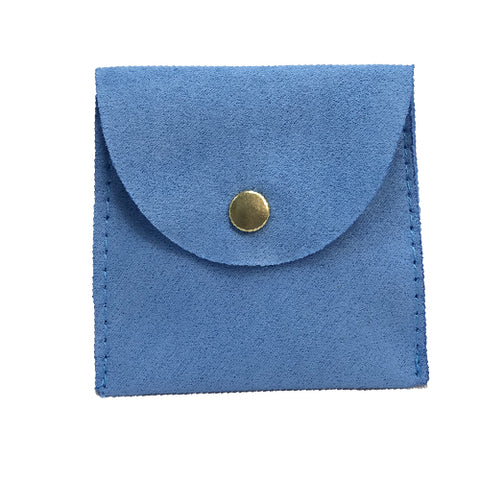 (1336) Sobre de gamuza Azul Fiji paquete con 5 piezas (7x7cm)