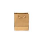 (010990) BOLSA DE PAPEL COLOR DORADA CON LISTÓN (6X8X3.5 CM) MINI