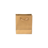 (010990) BOLSA DE PAPEL COLOR DORADA CON LISTÓN (6X8X3.5 CM) MINI