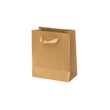 (010990) BOLSA DE PAPEL COLOR DORADA CON LISTÓN (6X8X3.5 CM) MINI
