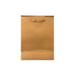 (010993) BOLSA DE PAPEL COLOR DORADA CON LISTÓN (11X.5X13.5X6 CM) MEDIANA