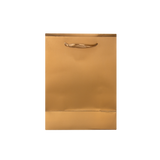 (010993) BOLSA DE PAPEL COLOR DORADA CON LISTÓN (11X.5X13.5X6 CM) MEDIANA