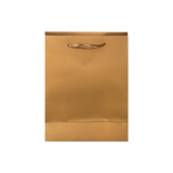 (010994) BOLSA DE PAPEL COLOR DORADA CON LISTÓN (18X22.5X8 CM) GRANDE