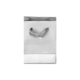 (010995) BOLSA DE PAPEL COLOR PLATA CON LISTÓN (6X8X3.5 CM) MINI