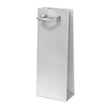 (010996) BOLSA DE PAPEL COLOR PLATA CON LISTÓN (9X5X23 CM) LARGA