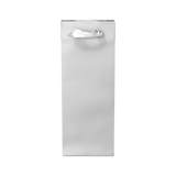 (010996) BOLSA DE PAPEL COLOR PLATA CON LISTÓN (9X5X23 CM) LARGA