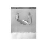 (010998) BOLSA DE PAPEL COLOR PLATA CON LISTÓN (11X.5X13.5X6 CM) MEDIANA