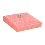 (0131RS EXHIBIDOR DE TERCIOPELO ROSA CHAROLA PARA 18 ANILLOS  (18.5 x 15.5x 3.2 cm)