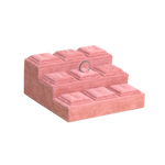 (0132RS) BASE ASCENDENTE DE TERCIOPELO ROSA PARA 9 ANILLOS  (15 x15 x 7.8 cm)