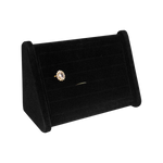 (0133NG) BASE DE TERCIOPELO NEGRO ASCENDENTE DE BARRAS PARA ANILLOS  (22.3 x 9.8 x 14.2 cm)