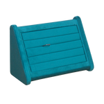 (0133VE) BASE DE TERCIOPELO VERDE ASCENDENTE DE BARRAS PARA ANILLOS  (22.3 x 9.8 x 14.2 cm)