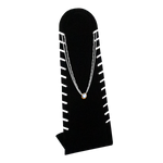 (0137NG) EXHIBIDOR DE TERCIOPELO NEGRO PARA 12 CADENAS (30X10X5cm)