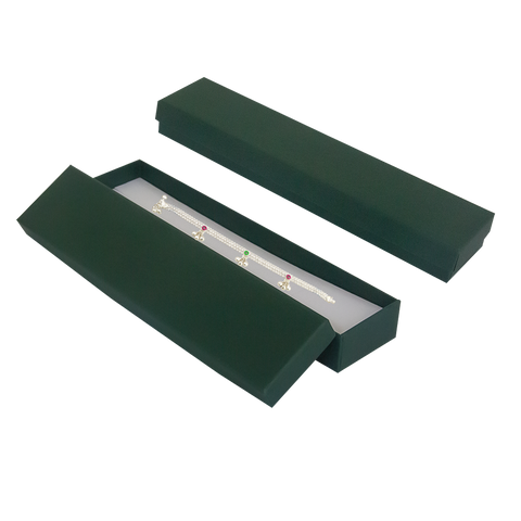 020494(C7VE) Caja VERDE ESMERALDA para pulsera (21.5x4.5x2.5cm)