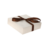 030609 (ED9J) Estuche diamante café para collar con juego (21 x 21.5 x 5.3 cm)