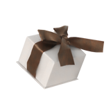 030613 (ED3I) Estuche diamante café para aretes y dije importado (9 x 6.6 x 4.8cm)