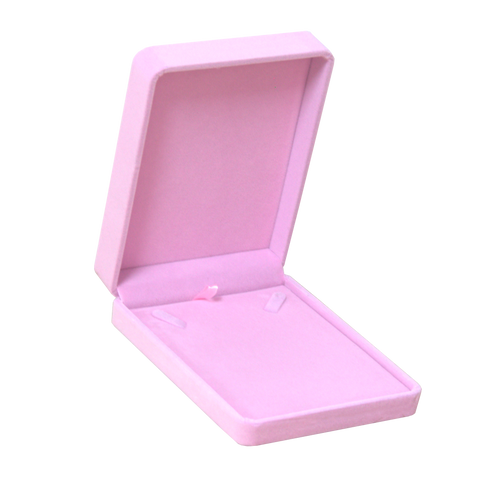 (040290) ESTUCHE TERCIOPELO ROSA  PARA GARGANTILLA