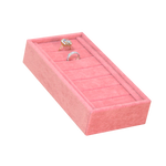 (05048) Charola mini Tercioplelo Rosa rectangular para anillos.