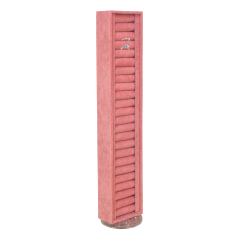 (05052) Exhibidor Torre Mixta con bace giratoria color Rosa (49x5x10cm