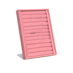 (05055) Exhibidor cuadrado para anillo color Rosa (25.5x3x11cm)