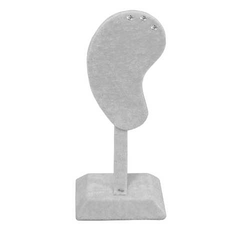 (05072)Oreja de terciopelo color gris (17.5x7.5x7.5cm)
