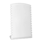 (085007) Exhibidor de PVC para 13 cadenas acostado color blanco (18X28.5X8cm)