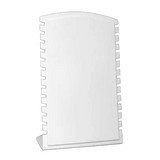 (085007) Exhibidor de PVC para 13 cadenas acostado color blanco (18X28.5X8cm)