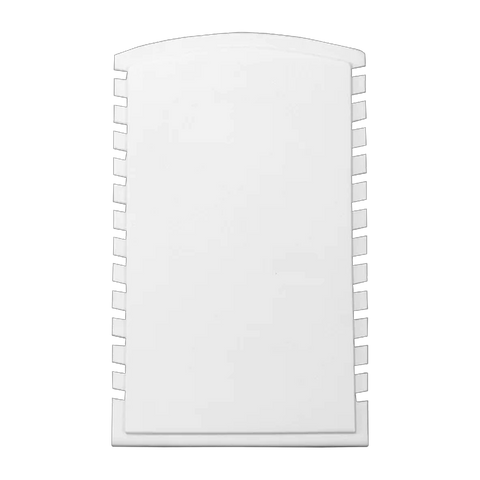 (085007) Exhibidor de PVC para 13 cadenas acostado color blanco (18X28.5X8cm)