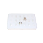 (085009) Exhibidor de PVC para 18 anillos color blanco (19X14.5X4.5cm)