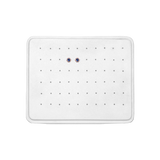 (085011)Exhibidor de PVC para 30 pares de broquel color blanco (19X14.5X4.5cm)