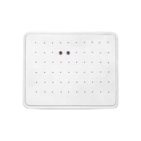 (085011)Exhibidor de PVC para 30 pares de broquel color blanco (19X14.5X4.5cm)