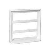 (085013) Exhibidor de PVC para arete 3 peldaños color blanco (21X19X8cm)