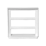 (085013) Exhibidor de PVC para arete 3 peldaños color blanco (21X19X8cm)