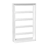 (085015) Exhibidor de PVC para arete 5 peldaños color blanco (21X31X8cm)