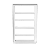 (085015) Exhibidor de PVC para arete 5 peldaños color blanco (21X31X8cm)
