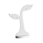 (085017) Exhibidor de PVC hojas para aretes color blanco(11.5X9.5X4.5cm)