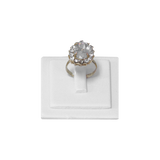 (085021) Exhibidor de PVC para un anillo color blanco (5X5X2.5cm)