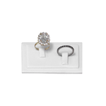 (085022) Exhibidor de PVC para argollas color blanco (7.5X5X2.5cm)