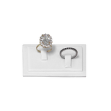 (085022) Exhibidor de PVC para argollas color blanco (7.5X5X2.5cm)