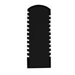 (086006) Exhibidor de PVC para 12 pulceras color negra (9X27X8.5cm)
