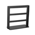 (086013) Exhibidor de PVC para arete 3 peldaños color negro (21X19X8cm)