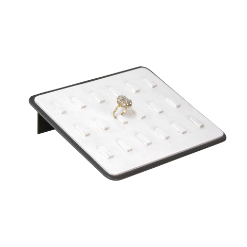 (087009) Exhibidor de PVC para 18 anillos color bicolor (19X14.5X4.5cm)