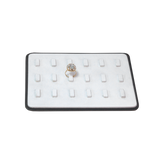 (087009) Exhibidor de PVC para 18 anillos color bicolor (19X14.5X4.5cm)