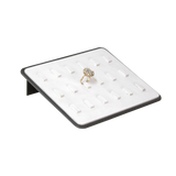 (087009) Exhibidor de PVC para 18 anillos color bicolor (19X14.5X4.5cm)