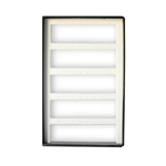 (087015) Exhibidor de PVC para arete 5 peldaños color bicolor (21X31X8cm)