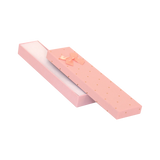 (2707) Caja Salmon detalles dorados para pulso paq 10 piezas (8.5x11.5x3cm)