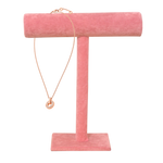 (6203RS)TUBO ALTO TERCIOPELO ROSA PARA COLLAR  (25X30X7CM)